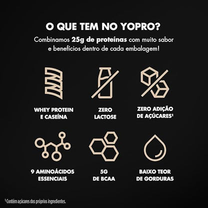 Pack YoPRO Bebida Láctea UHT Milkshake 25g de Proteínas 250ml - 24 Unidades (Últimas Unidades!)